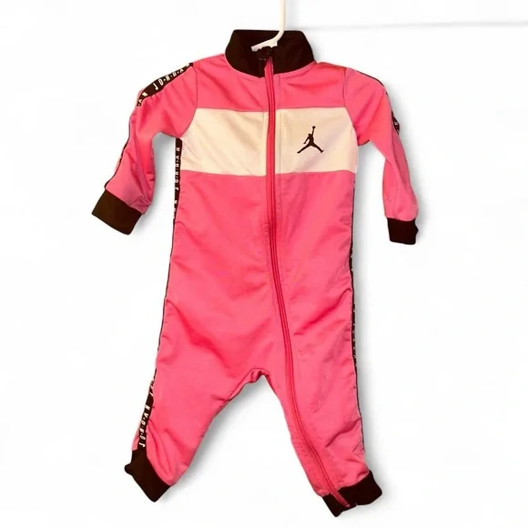 Jordan Kids Pink and White jumpsuit - Picture 1 of 7